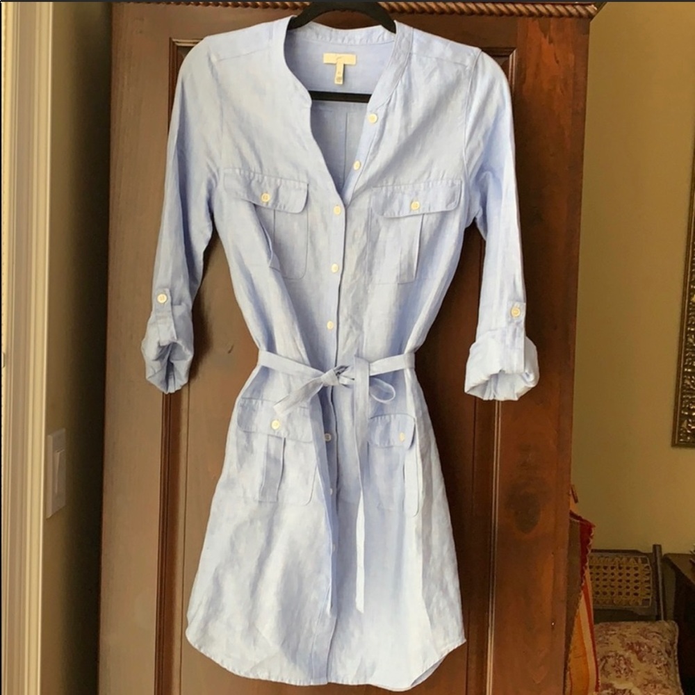 Joie Linen Shirt Dress xs